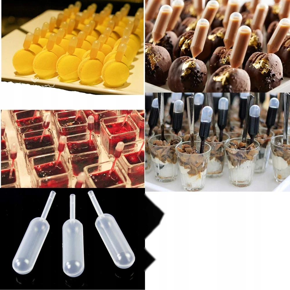 LAŠINĖLIS 4ML 100 Vnt. VIENkartinė plastikinė virtuvės pipetė