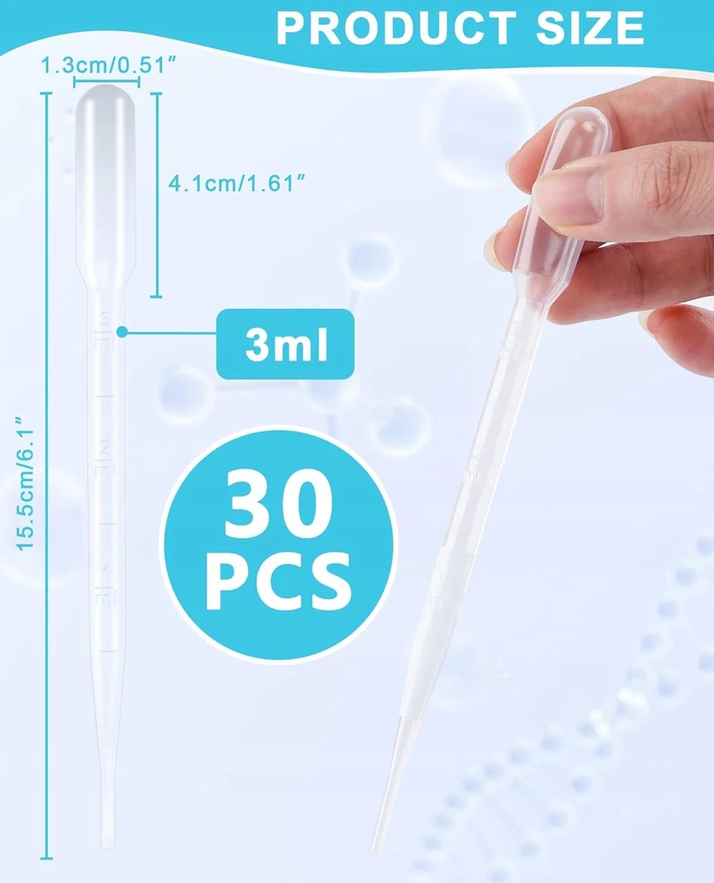 LAŠININKAS 3 ML 30 Vnt. PLASTIKINIS VIENkartinis LABORATORIJOS DOZENTAS