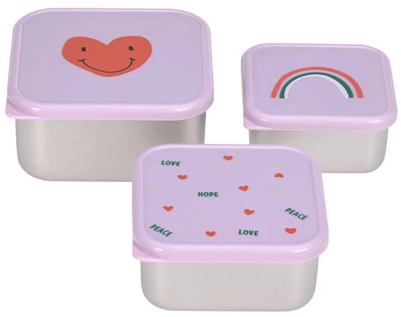 Lassig Happy Rascals Heart 3 vnt.. violetinė