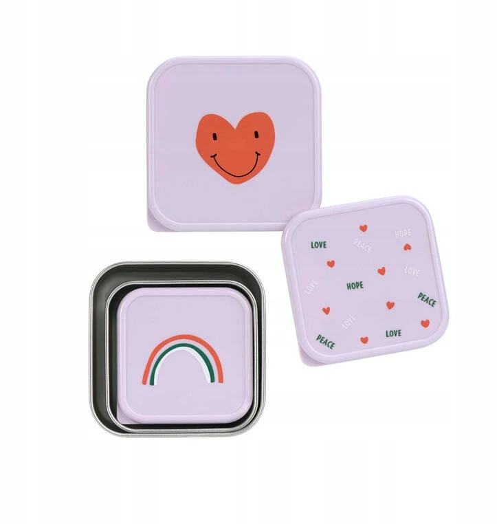 Lassig Happy Rascals Heart 3 vnt.. violetinė