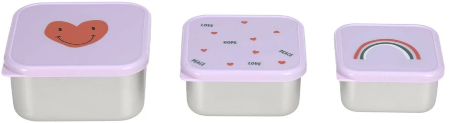 Lassig Happy Rascals Heart 3 vnt.. violetinė