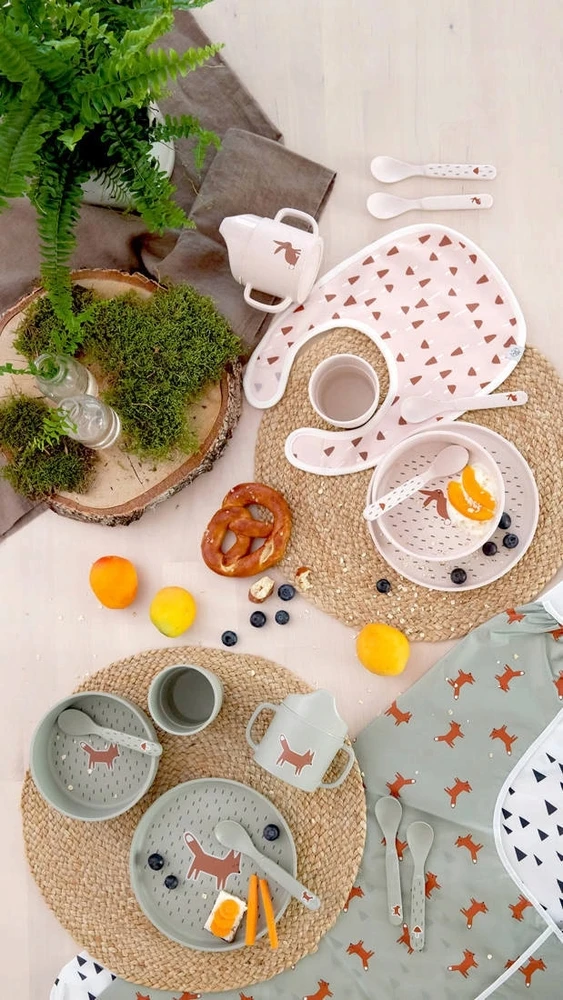 Lassig Little Forest Fox Rinkinys ilgomis rankovėmis seilinukai 6 mėn.+