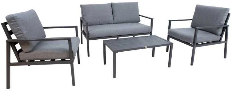 Home4You Lauko baldų komplektas ADRIO stalas, sofa, 2 kėdės