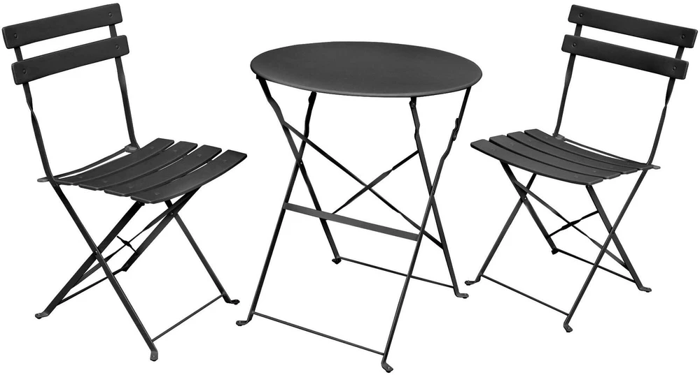 Lauko baldų komplektas BORA/STEP 2+1, Antracite