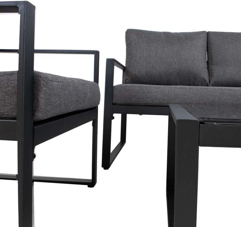 Home4You Lauko baldų komplektas LEIPZIG stalas, sofa, 2 kėdės
