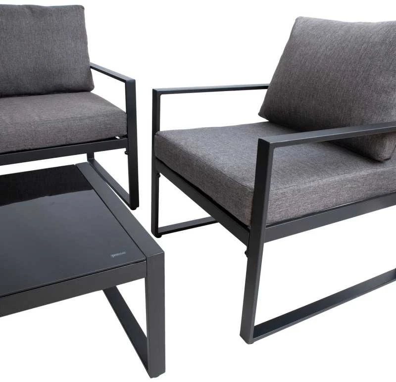 Home4You Lauko baldų komplektas LEIPZIG stalas, sofa, 2 kėdės