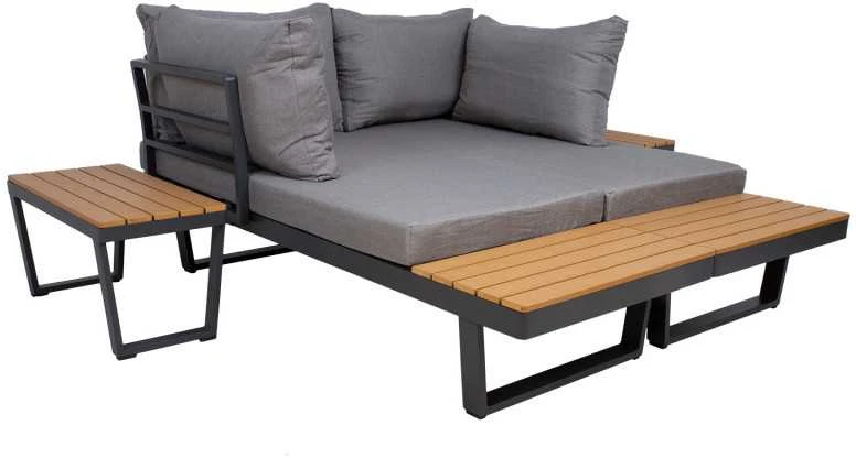 Home4You Lauko baldų komplektas MALTA modulinė sofa, 2 stalai