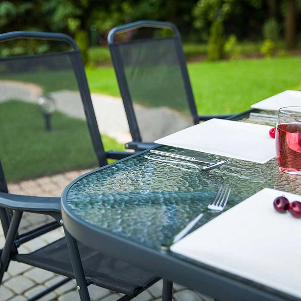 Lauko baldų komplektas PATIO Bordo, antracito