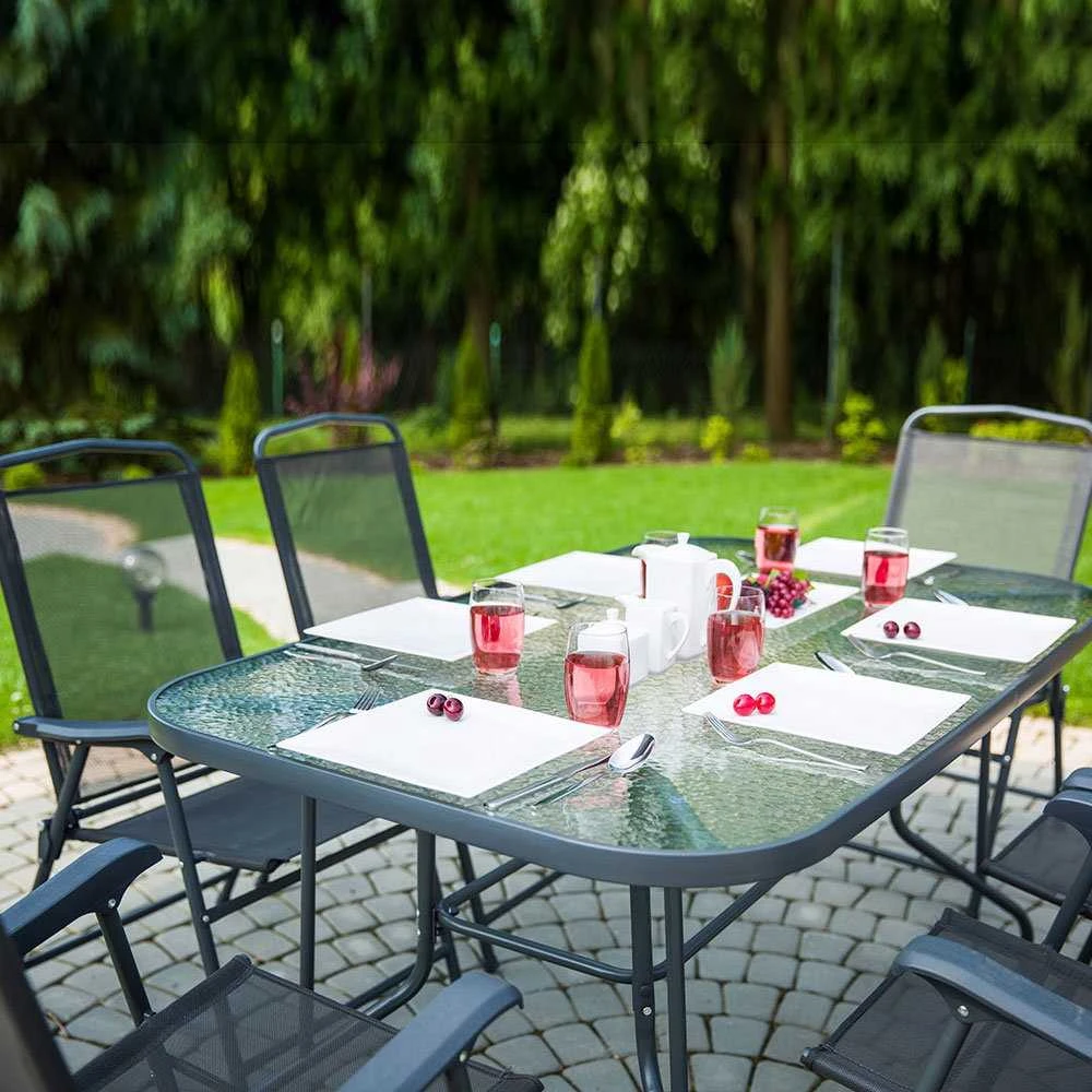 Lauko baldų komplektas PATIO Bordo, antracito