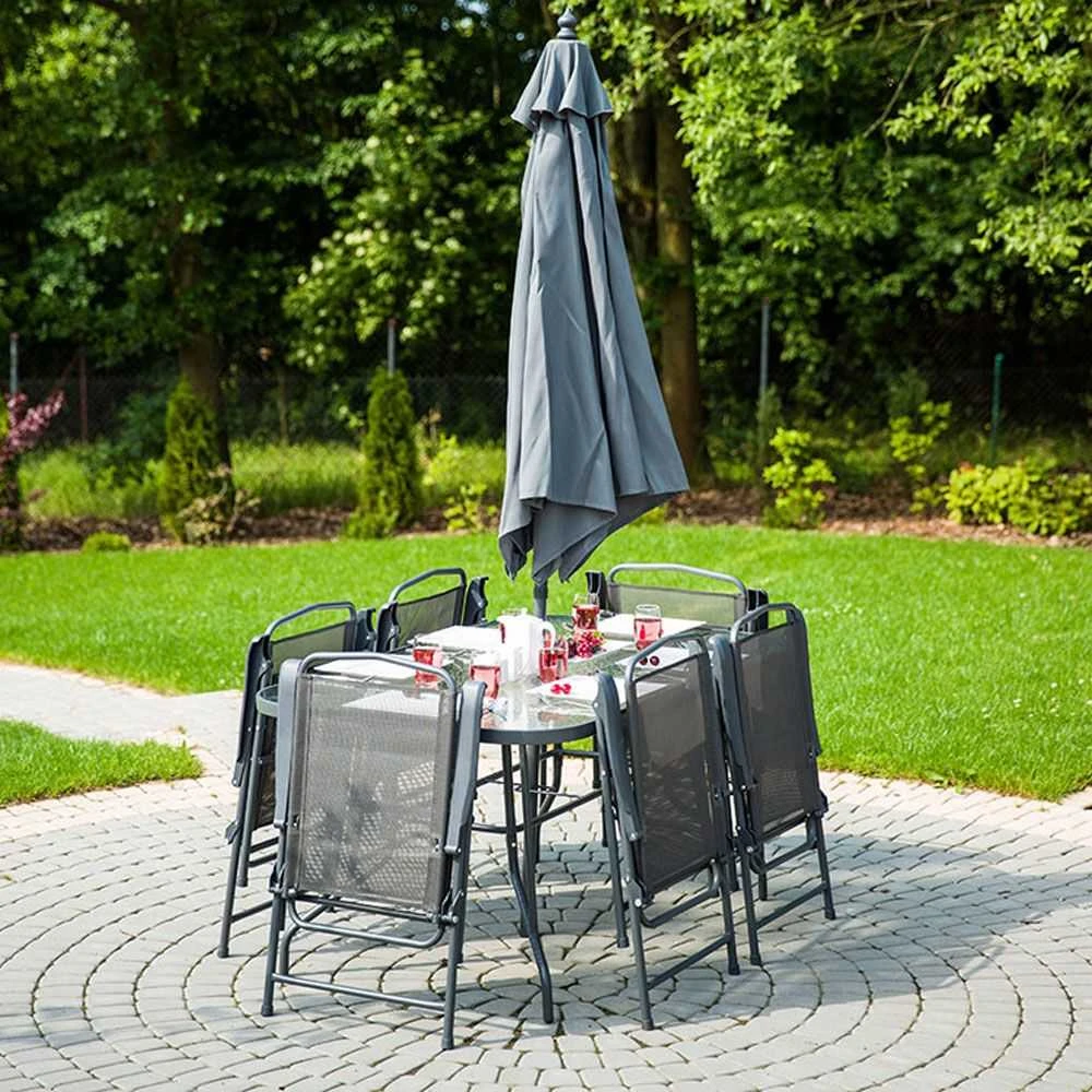 Lauko baldų komplektas PATIO Bordo, antracito