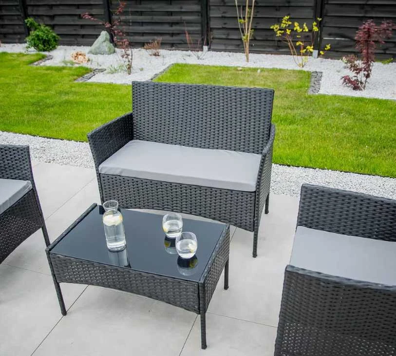 Lauko baldų komplektas PATIO Edwige, juodas