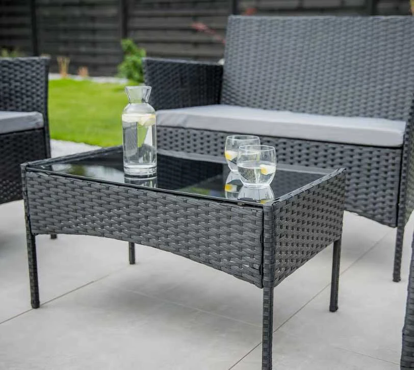 Lauko baldų komplektas PATIO Edwige, juodas