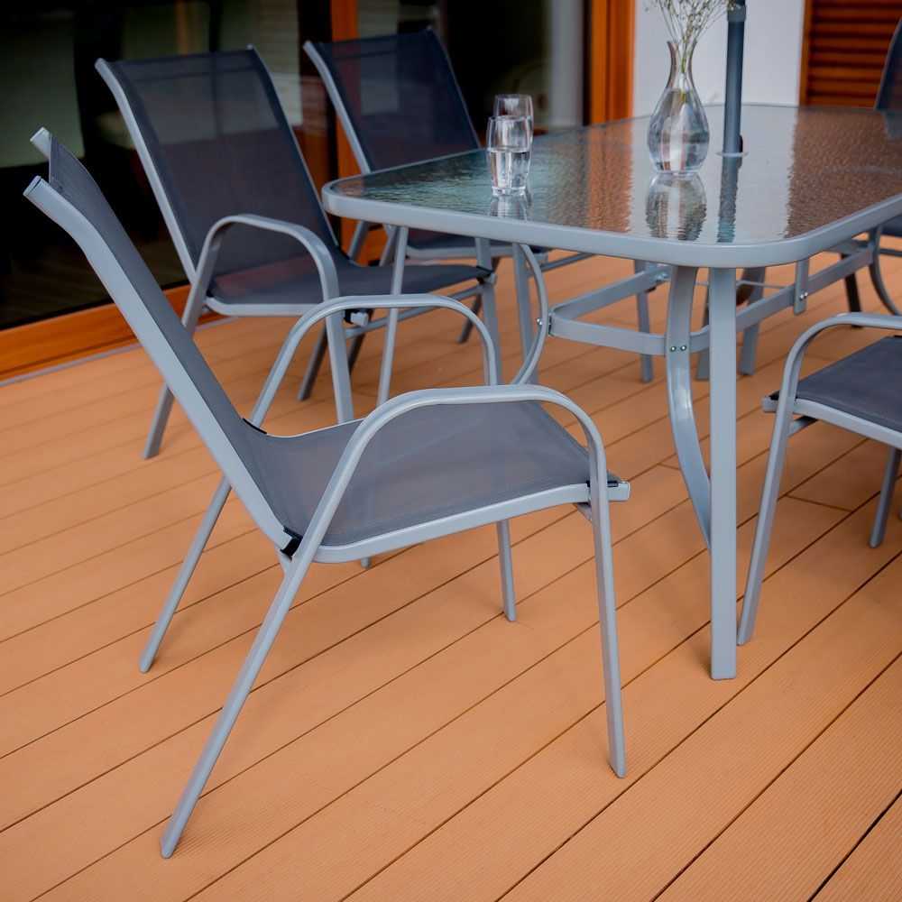 Lauko baldų komplektas PATIO Evora, pilkas