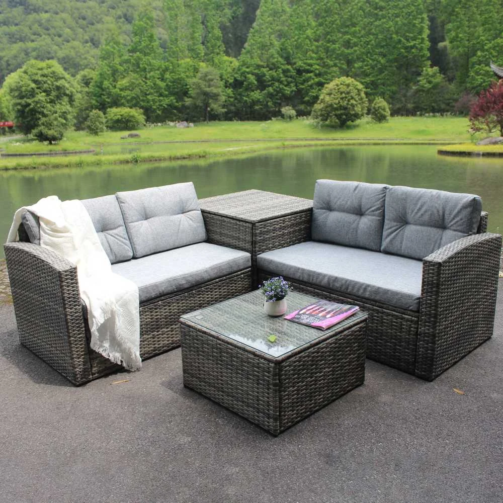 Lauko baldų komplektas PATIO Florence, pilkas