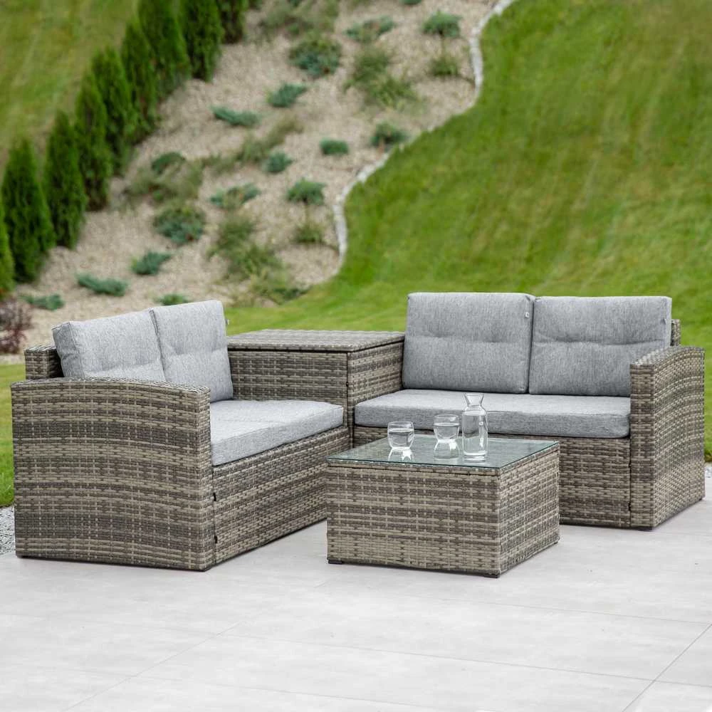 Lauko baldų komplektas PATIO Florence, pilkas