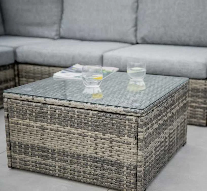 Lauko baldų komplektas PATIO Margot, pilkas/rudas