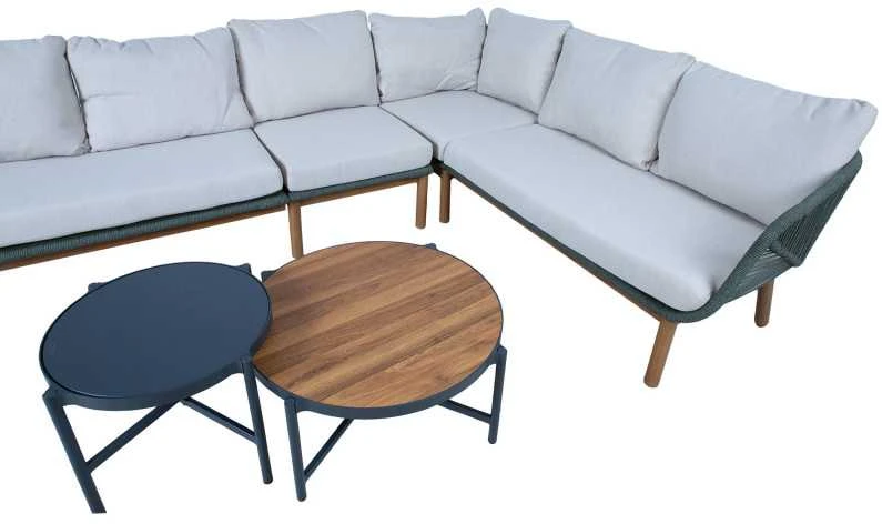 Home4You Lauko baldų komplektas TUXEDO Kampinė sofa ir 2 staliukai