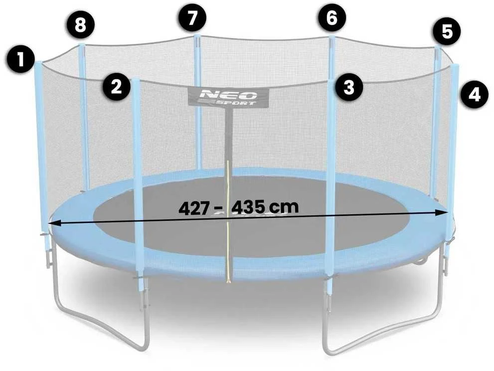 Lauko batuto tinklas 435 cm 14 pėdų Neo-Sport