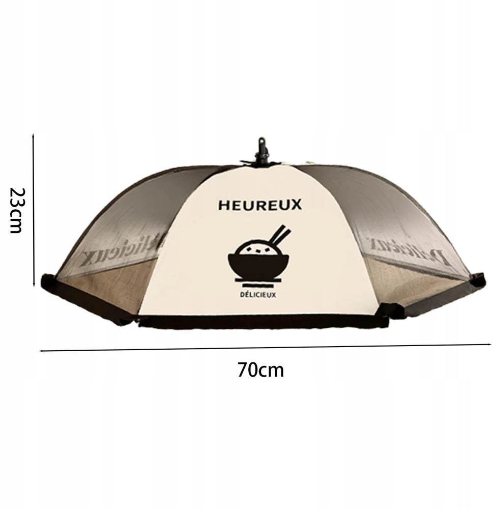 Lauko maisto dangtis palapinės lėkštės dubenys indai Uždangalas skėtis Maisto apvalus 70 cm