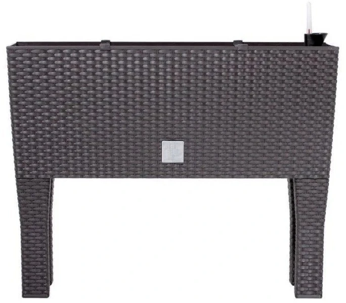 Prosperplast Lauko plastikinis vazonas RATO CASE HIGH, su kojelėmis, rudos sp., 60 x 25 x 46 cm