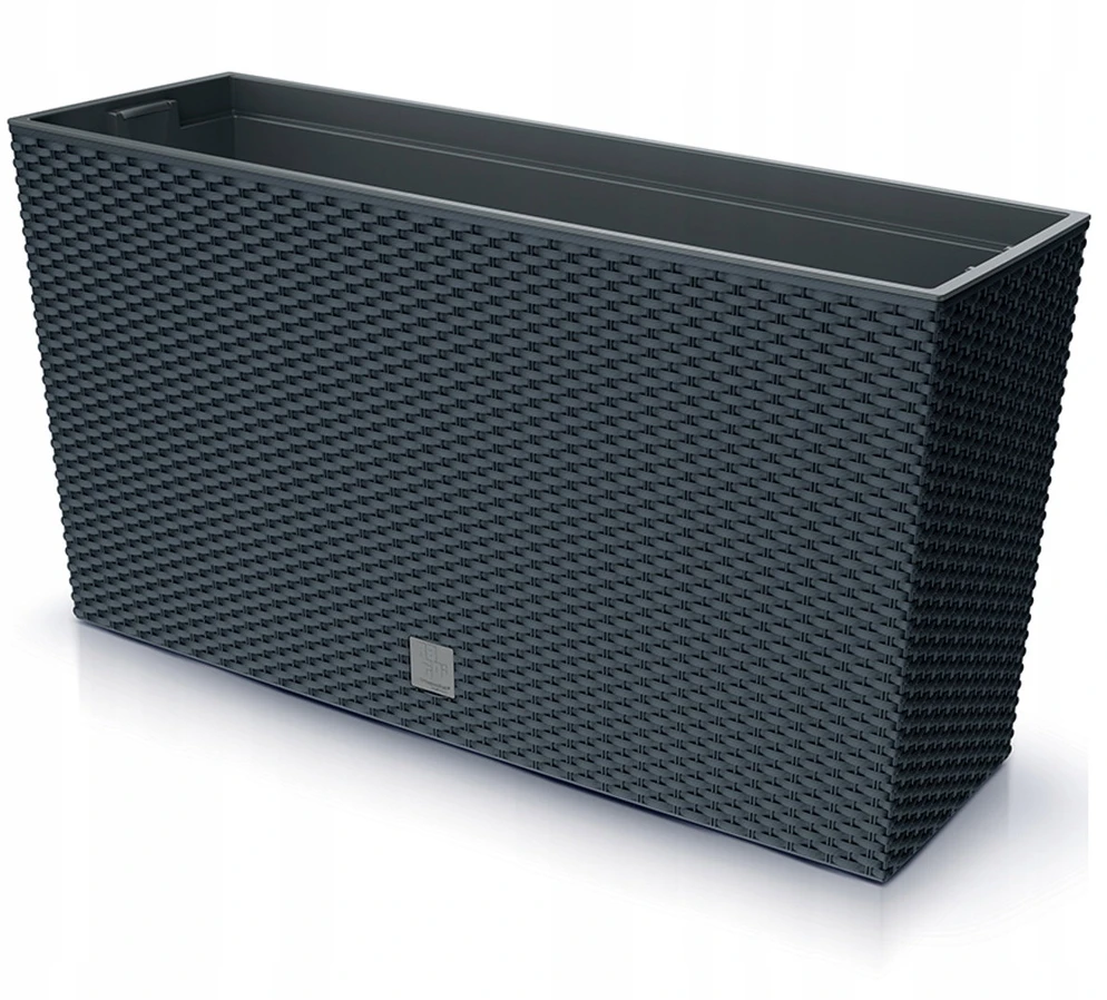 Prosperplast „Rato Case M“ stačiakampis gėlių vazonas su įdėklu, 77 cm, rudos spalvos (DRC800M-440U)