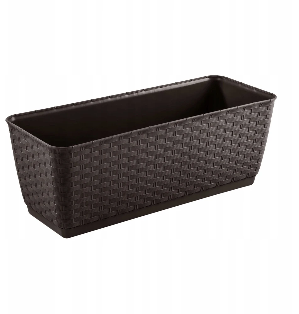 Prosperplast Lauko plastikinis vazonas RATO CASE W, rudos sp., 18 x 58 x 20 cm
