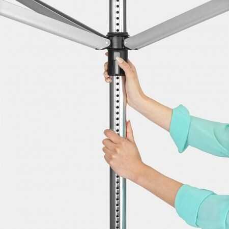 Brabantia Besis. Džiov. Lift-O-Matic 60m met. str. - Metallic Pilkas