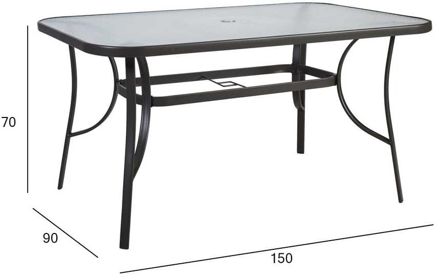 Lauko stalas PATIO Genua, 150 x 90 x 72 cm