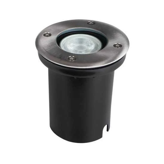 Lauko šviestuvas į grindinį KANLUX MORO N IG-2 IP67 IK08 GU10 max 20W chromo sp ø11x12,5cm