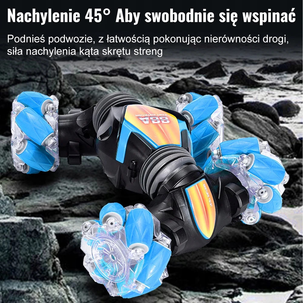 Lauko žaislas su nuotolinio valdymo pulteliu, 360° pasukimas, LED šviesos ir garsai, 2,4 GHz
