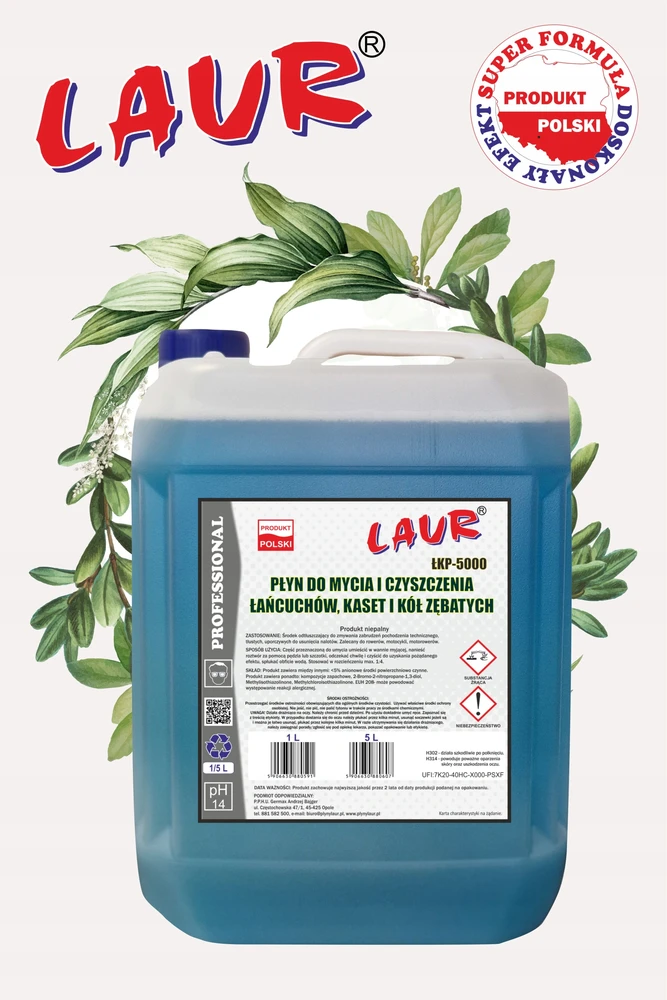 Laur ŁKP-5000 GRANDINĖS VALYMO SKYSČIS, 5L PAKUOTĖ
