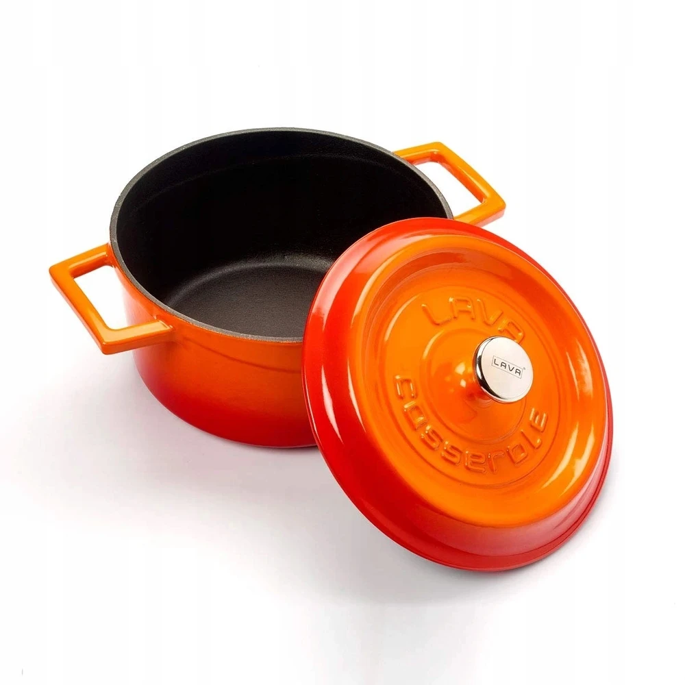 Lava Ketaus mini puodas apvalus 10 cm - oranžinis