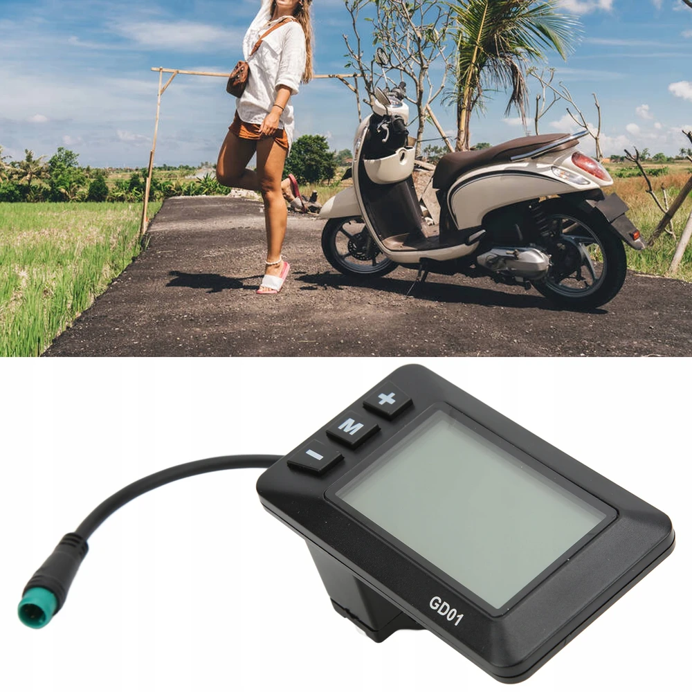 LCD EKRANAS SKAITIKLIŲ MATAS 36V 48V ELEKTRINIS DVIRATIS 22,2MM