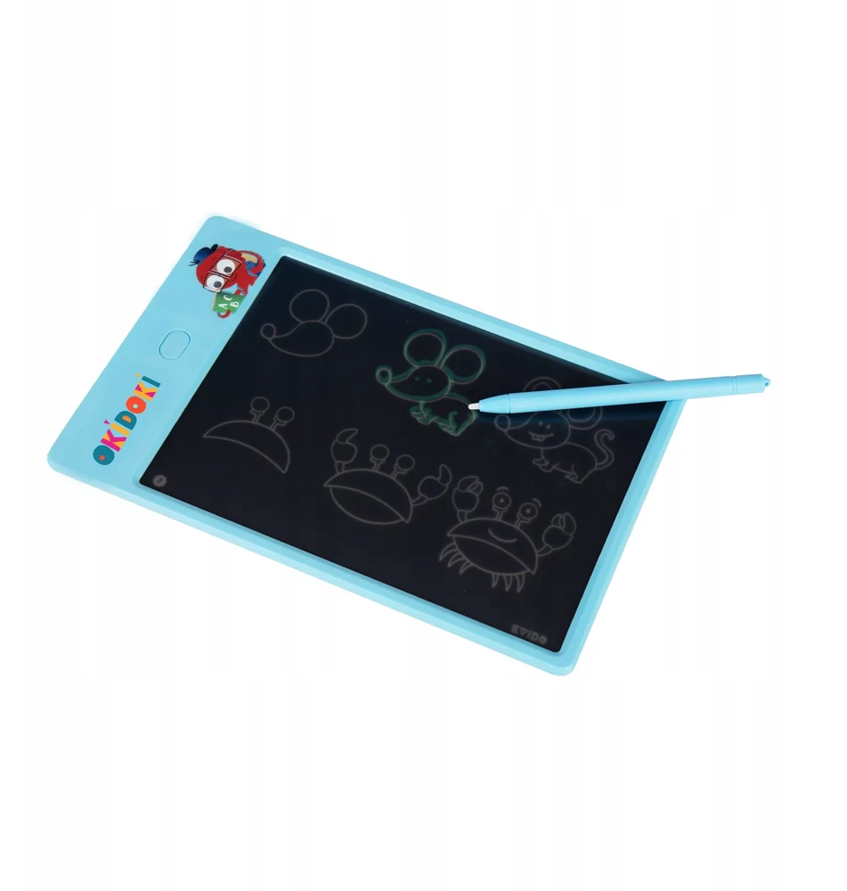 LCD planšetinis kompiuteris su 5 ŠABLONAIS ir rašikliu vaikams nuo 5 metų OKIDOKI ALBI EDUCATIONAL