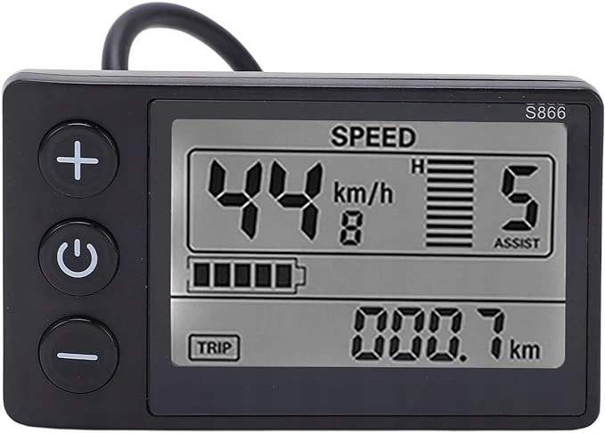 LCD-S866 dviračio ekranas E-BIKE SMART COUNTER LCD S866 36V