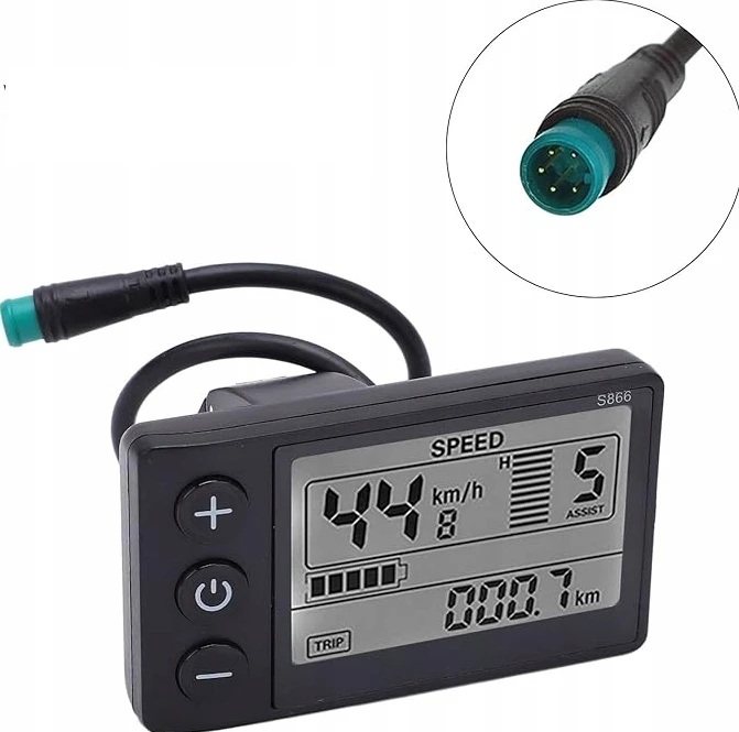 LCD-S866 dviračio ekranas E-BIKE SMART COUNTER LCD S866 36V