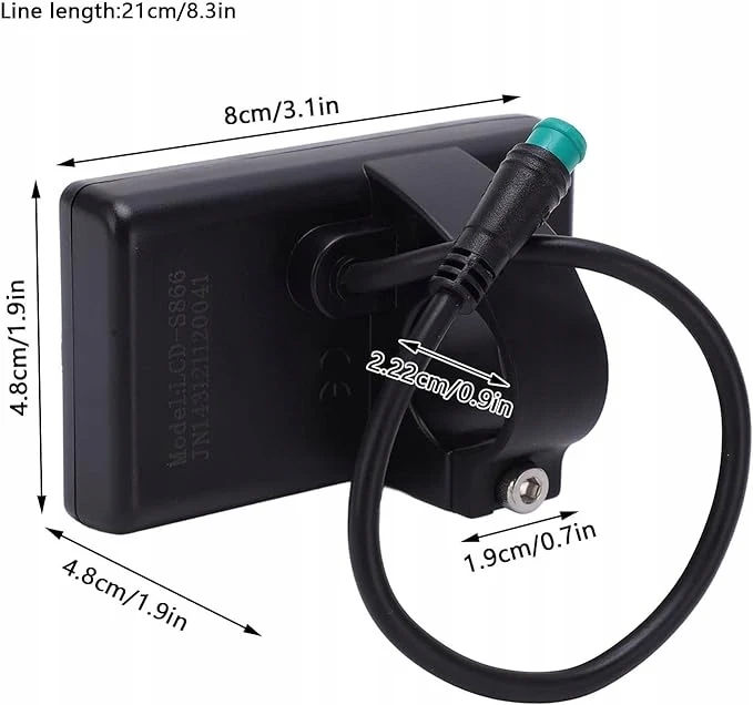 LCD-S866 dviračio ekranas E-BIKE SMART COUNTER LCD S866 36V