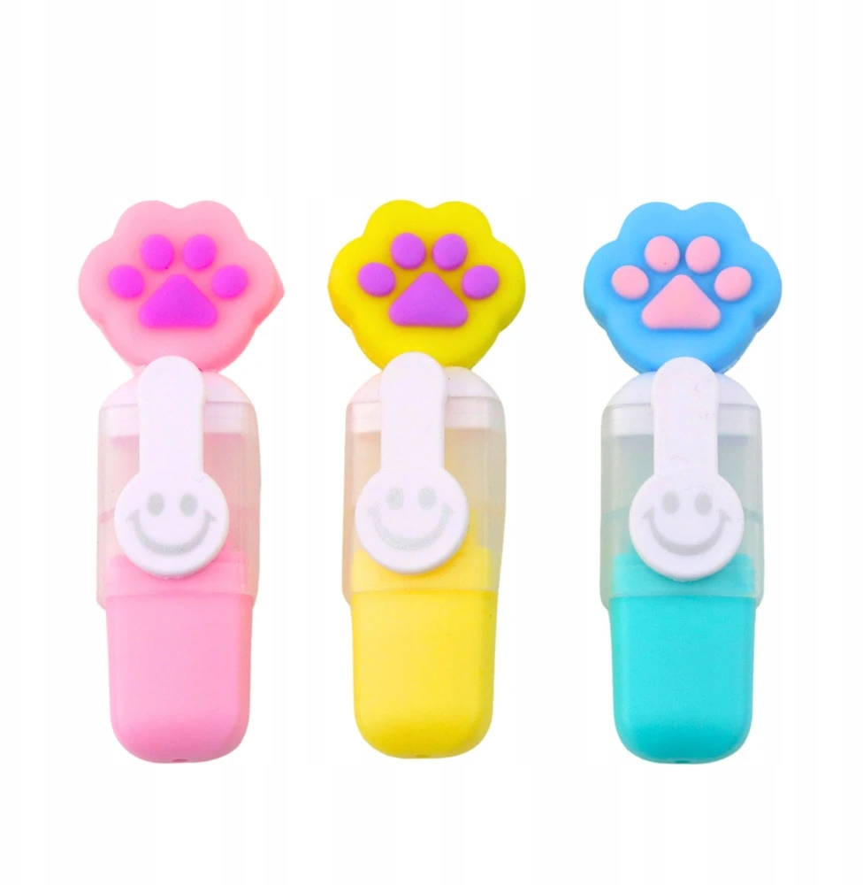 Lean Mini žymeklių rinkinys su letenėlės segtuku, 6 vnt, 8 cm