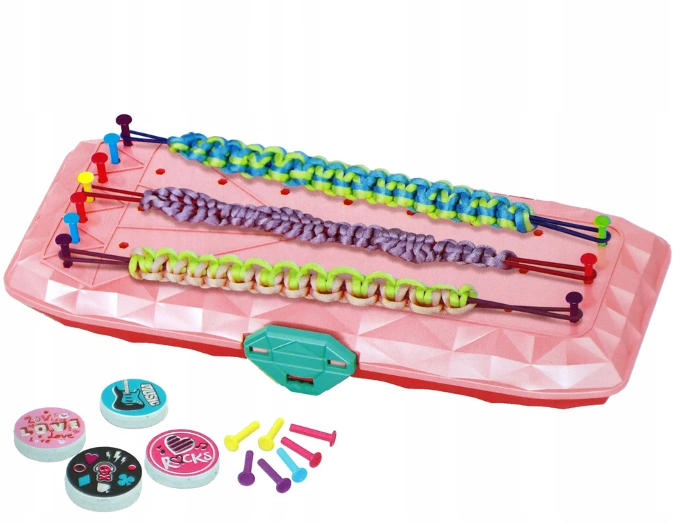 Lean Toys Apyrankių kūrimo rinkinys su rožine dėžute