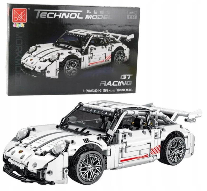 Lean Toys Konstruktorius GT Racing automobilis 1:14, 1268 detalės