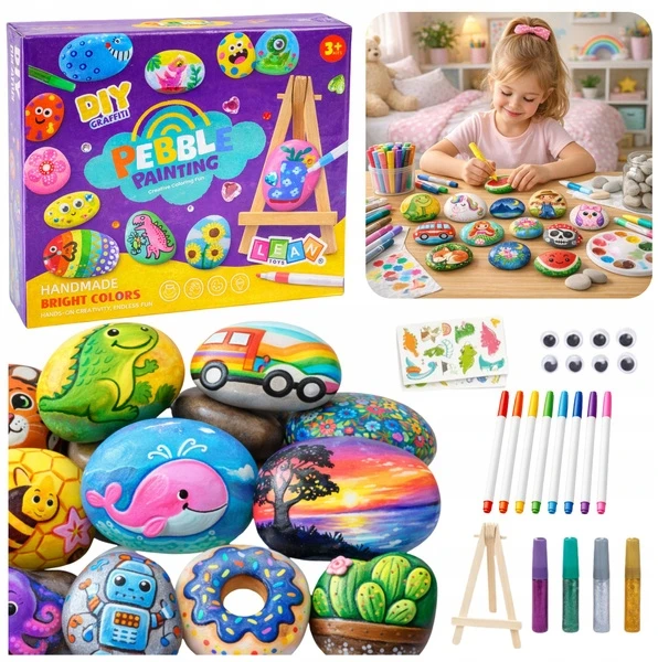 Lean Toys Akmenų tapymo rinkinys