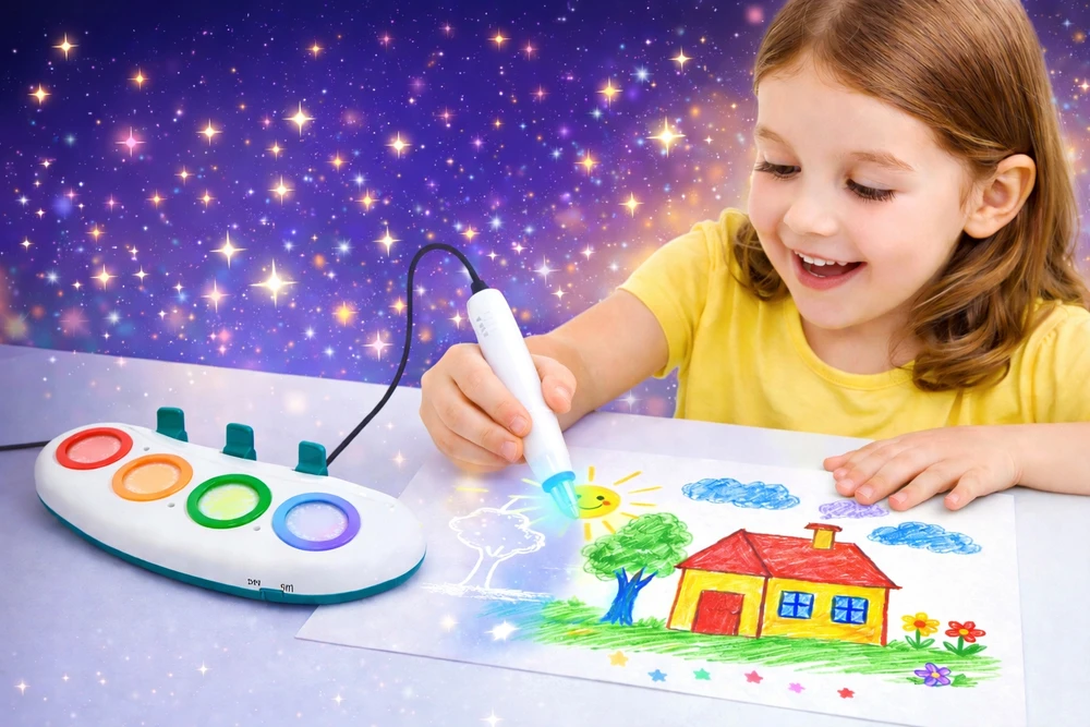 Lean Toys Magic Light Pen piešimo rinkinys 24 vnt.