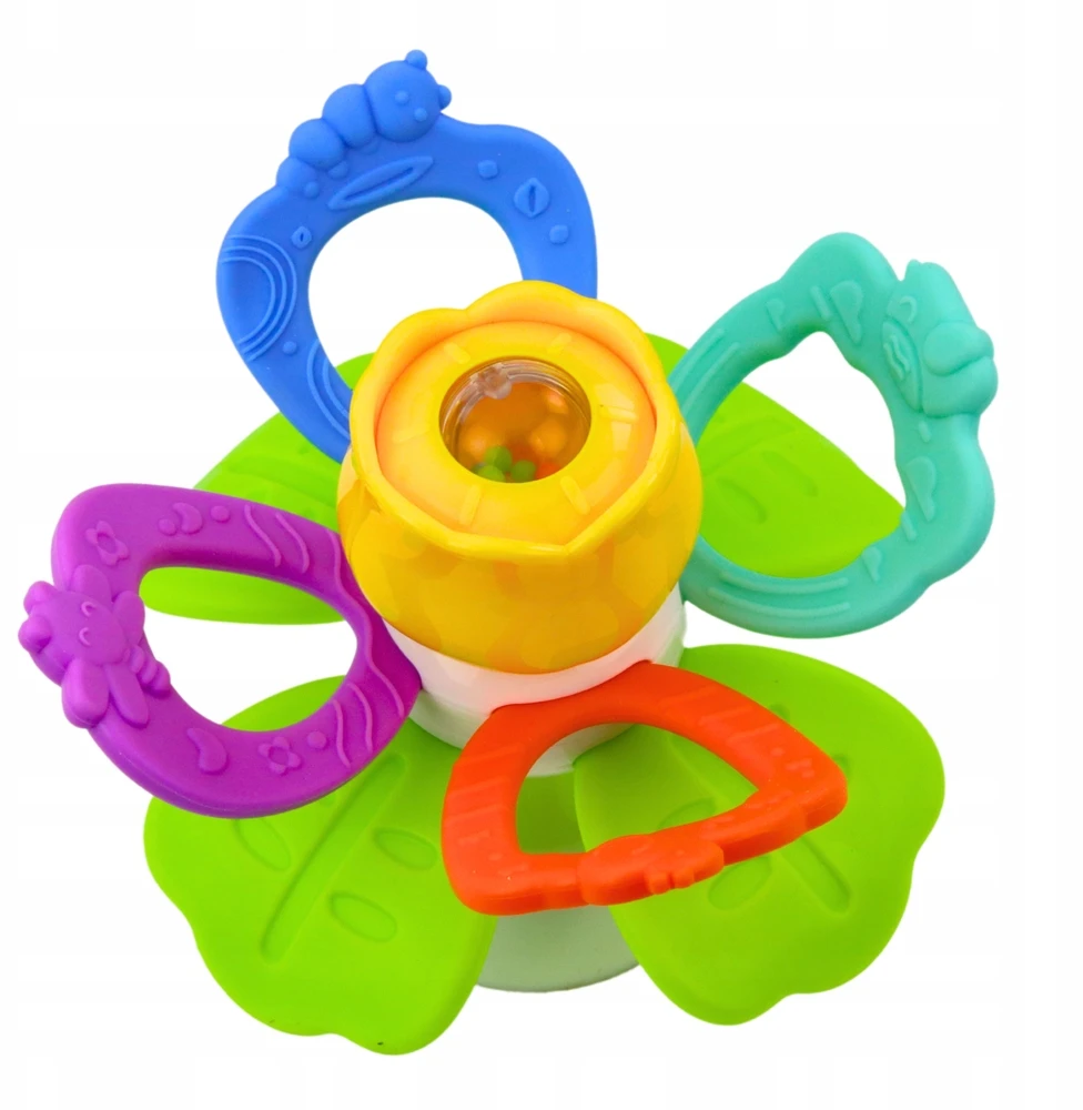 Lean Toys Sensorinis žaislas gėlė su sukučiu ir kramtukais