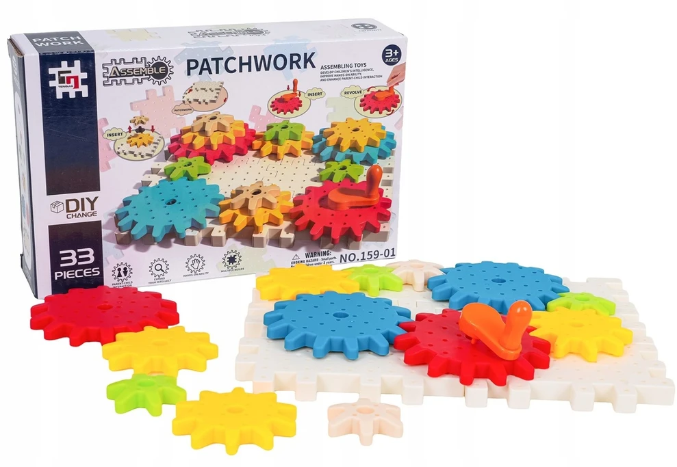 Lean Toys KONSTRUKCINIAI BLOKAI GEARS KŪRYBINIAI „pasidaryk pats“ dėlionės ratukai