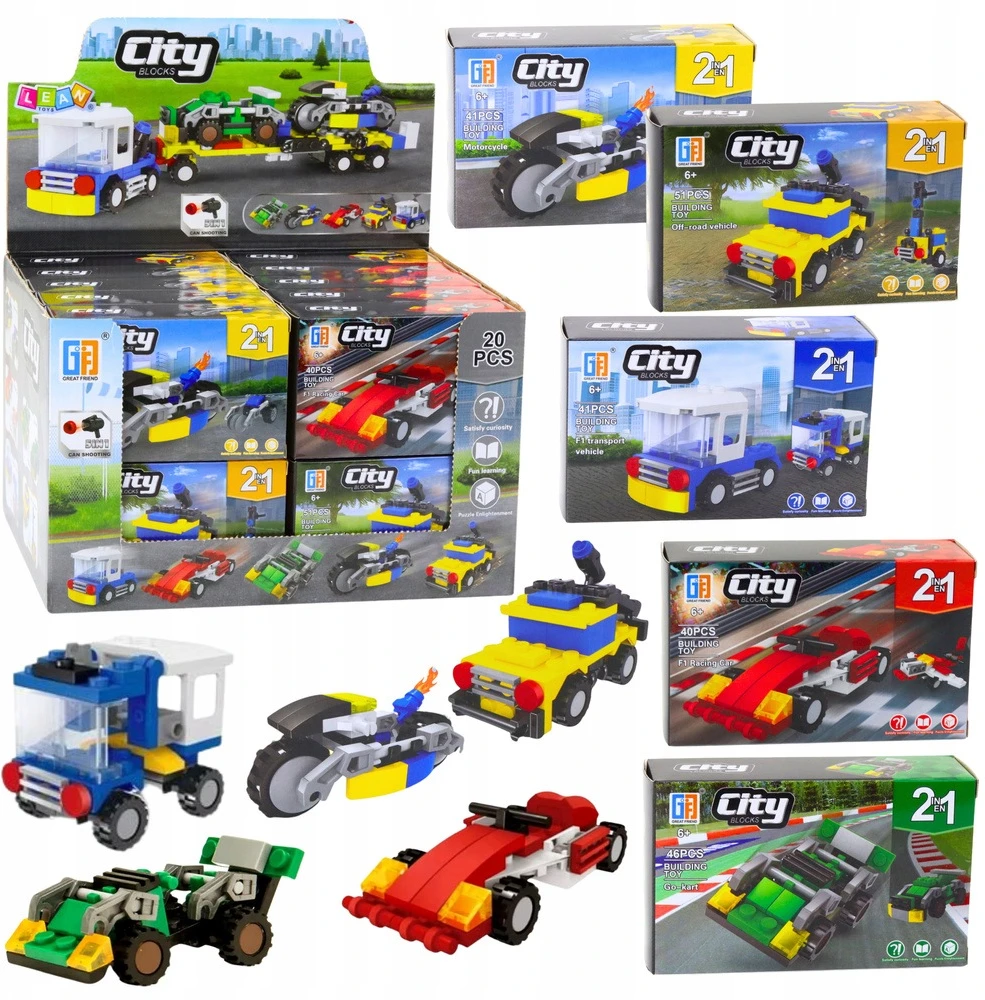 Lean Toys Miesto transporto priemonės 2in1