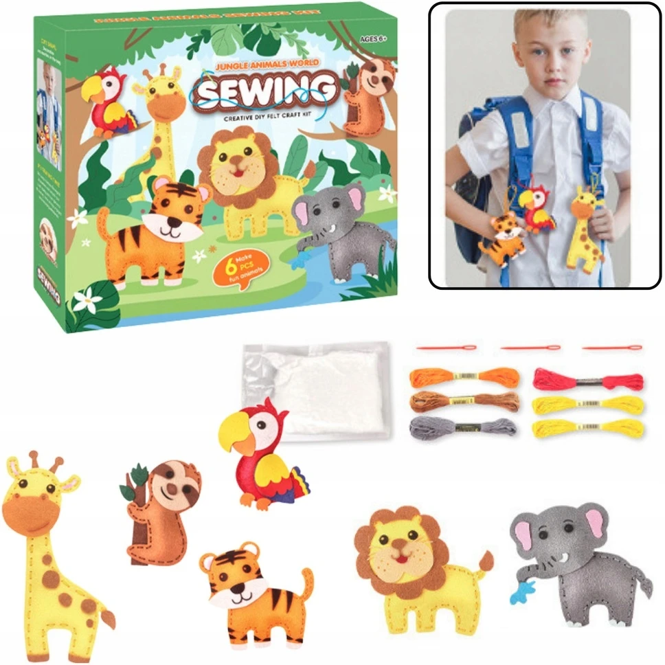 Lean Toys Kūrybinis siuvimo rinkinys 6vnt.