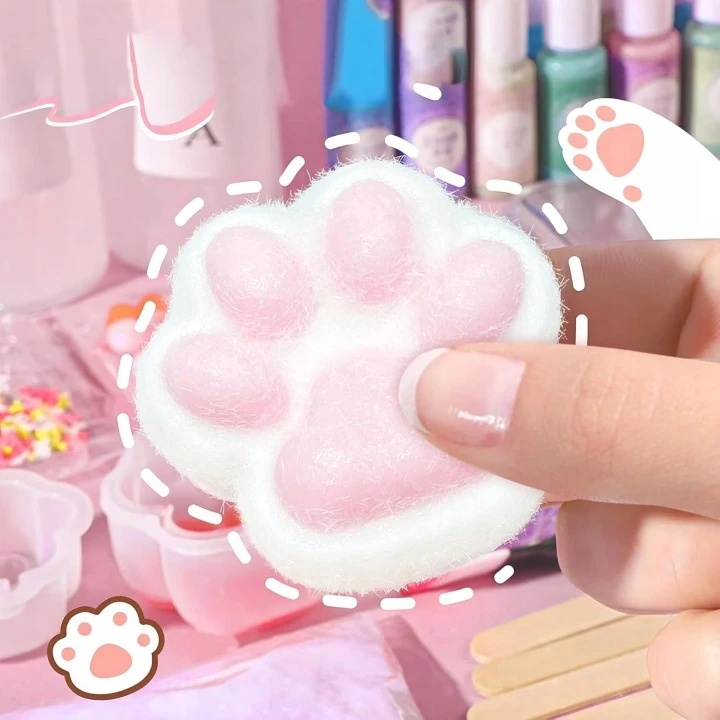 Lean Toys Squishy rinkinys Katės pėdutė 44 vnt.