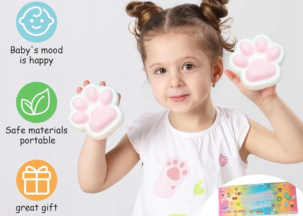 Lean Toys Squishy rinkinys Katės pėdutė 44 vnt.