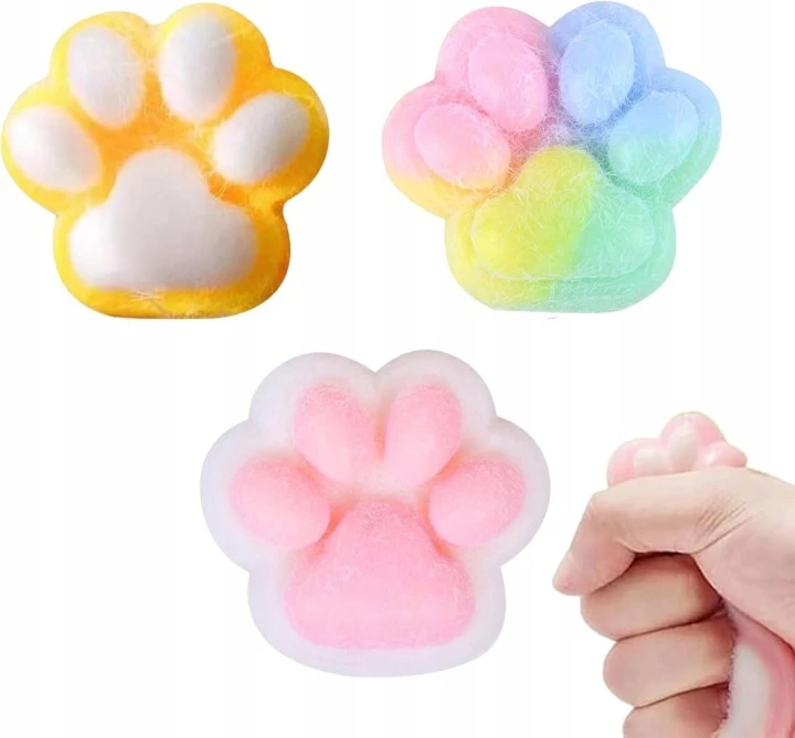Lean Toys Squishy rinkinys Katės pėdutė 44 vnt.