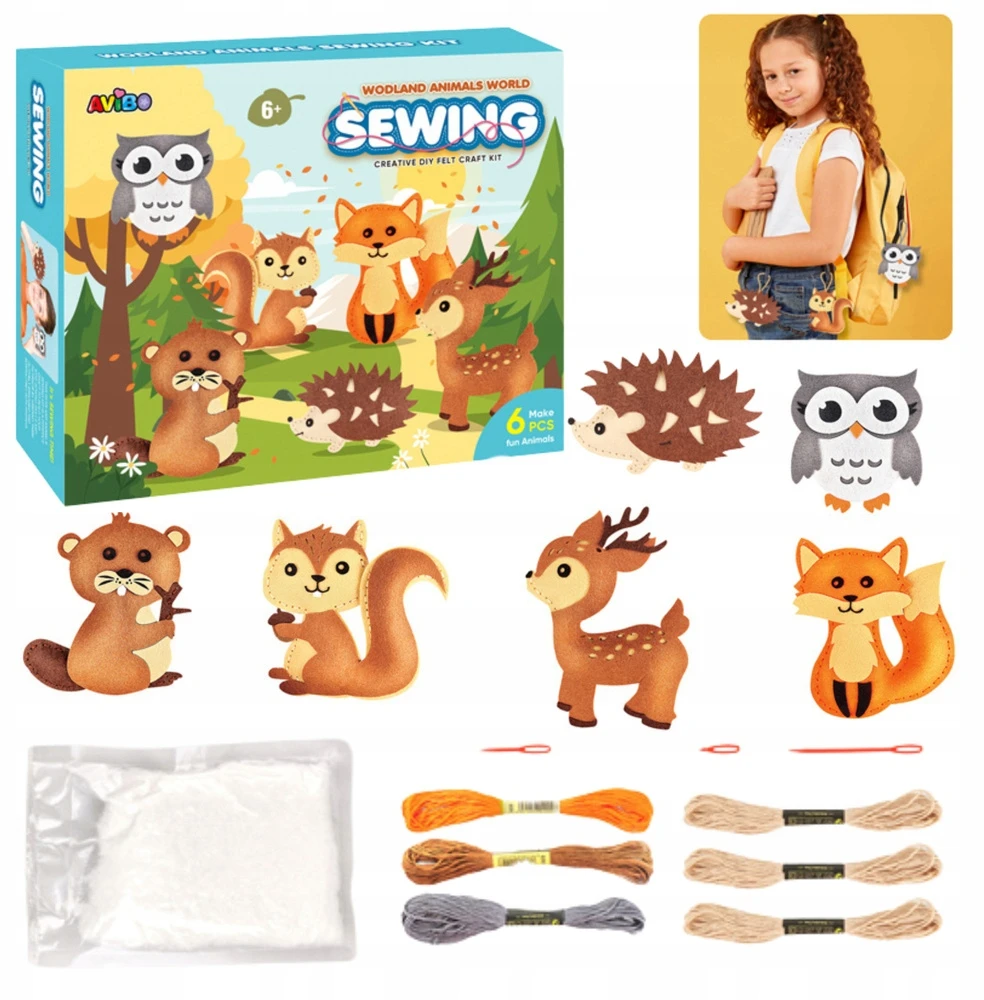 Lean Toys Kūrybinis siuvimo rinkinys 6vnt
